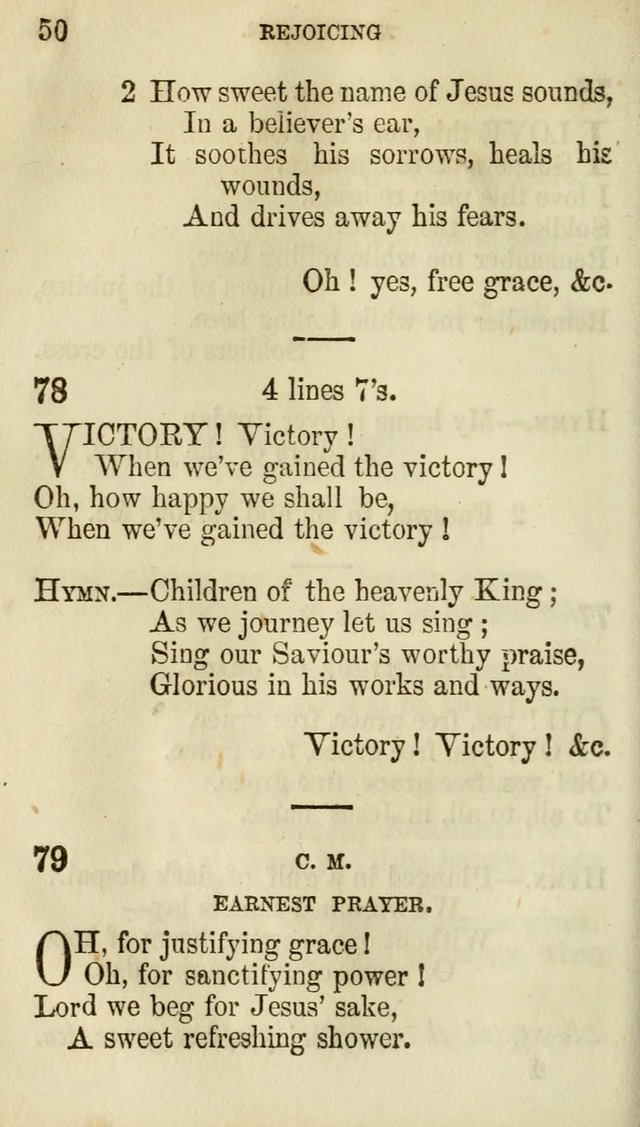 The Chorus: or, a collection of choruses and hymns, selected and original, adapted especially to the class-room, and to meetings for prayer and Christian conference (7th ed., Imp. and Enl.) page 50