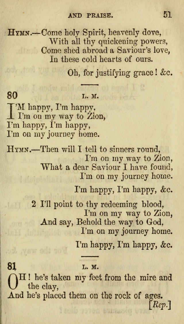 The Chorus: or, a collection of choruses and hymns, selected and original, adapted especially to the class-room, and to meetings for prayer and Christian conference (7th ed., Imp. and Enl.) page 51