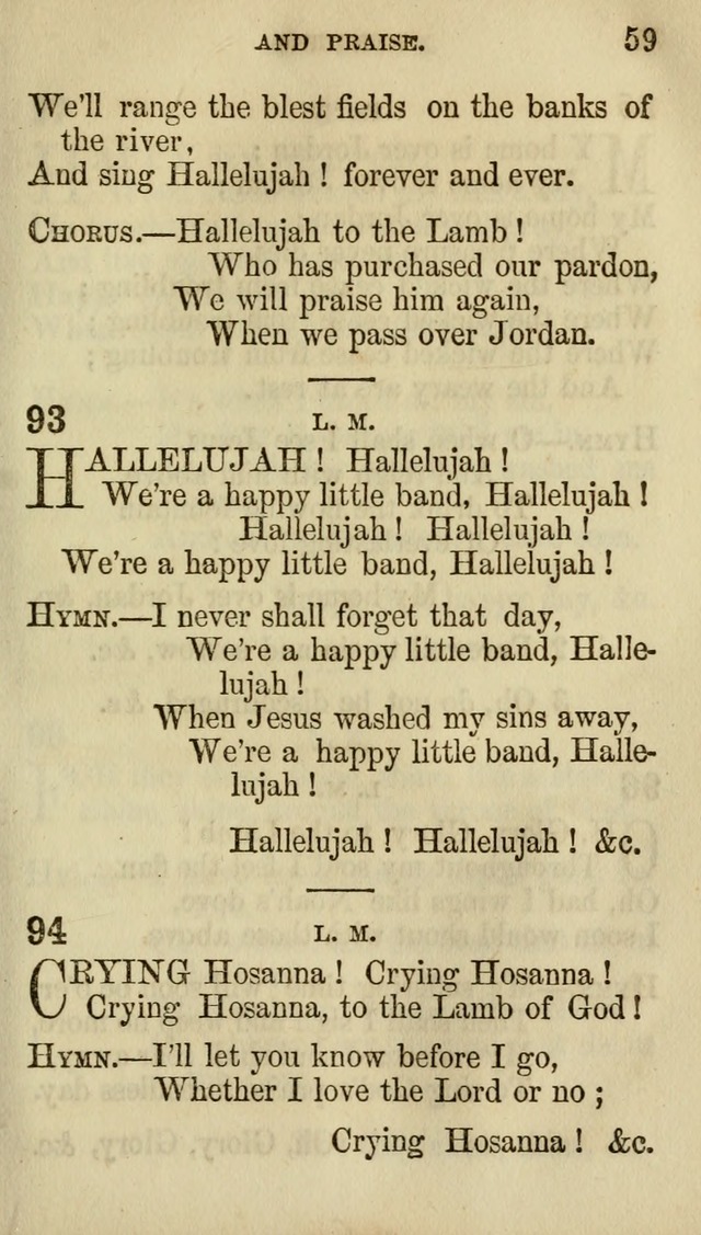 The Chorus: or, a collection of choruses and hymns, selected and original, adapted especially to the class-room, and to meetings for prayer and Christian conference (7th ed., Imp. and Enl.) page 59