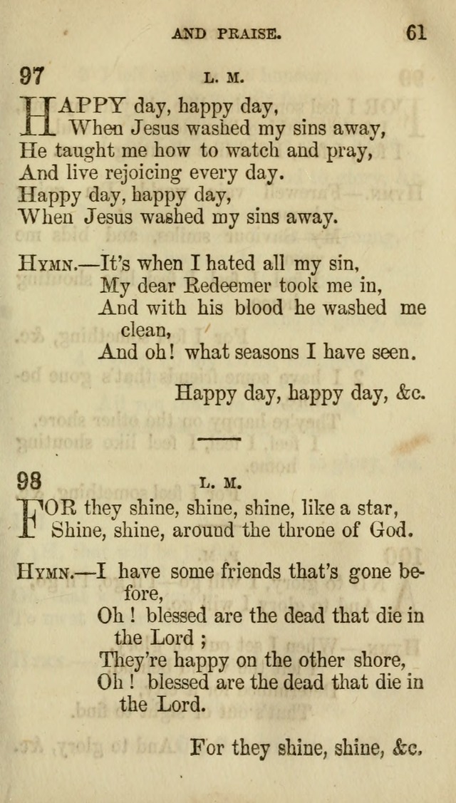 The Chorus: or, a collection of choruses and hymns, selected and original, adapted especially to the class-room, and to meetings for prayer and Christian conference (7th ed., Imp. and Enl.) page 61