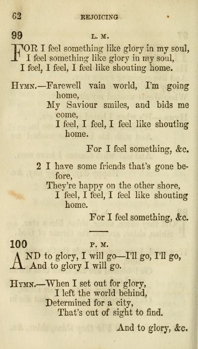 The Chorus: or, a collection of choruses and hymns, selected and original, adapted especially to the class-room, and to meetings for prayer and Christian conference (7th ed., Imp. and Enl.) page 62