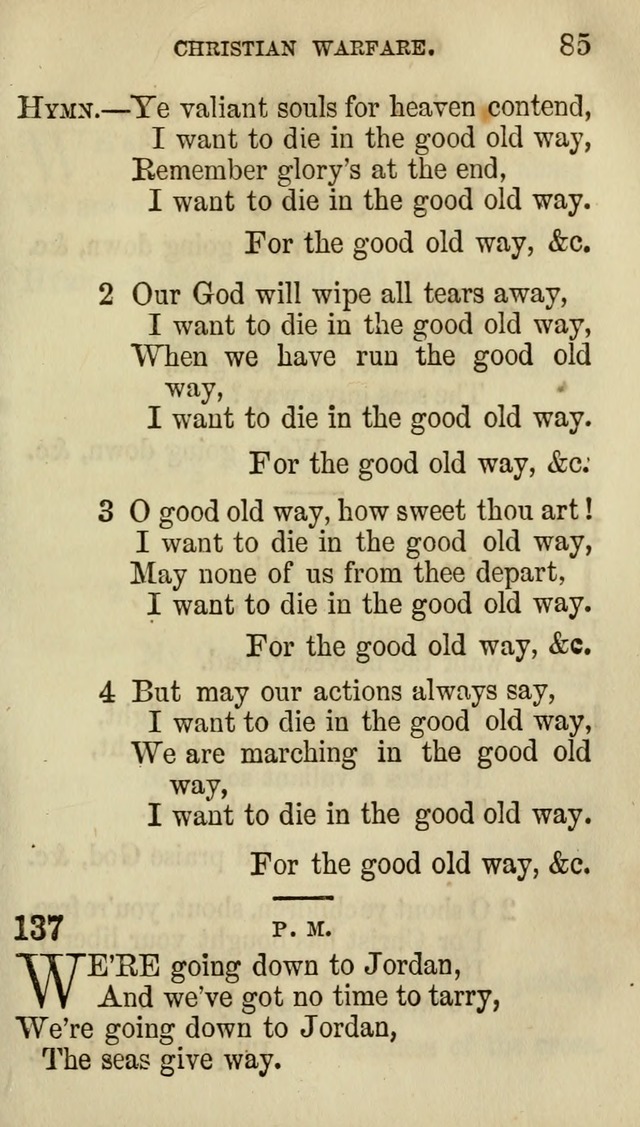 The Chorus: or, a collection of choruses and hymns, selected and original, adapted especially to the class-room, and to meetings for prayer and Christian conference (7th ed., Imp. and Enl.) page 85