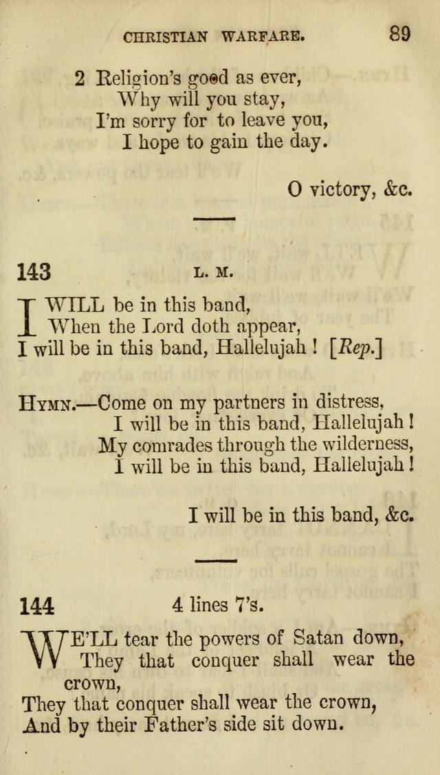 The Chorus: or, a collection of choruses and hymns, selected and original, adapted especially to the class-room, and to meetings for prayer and Christian conference (7th ed., Imp. and Enl.) page 89