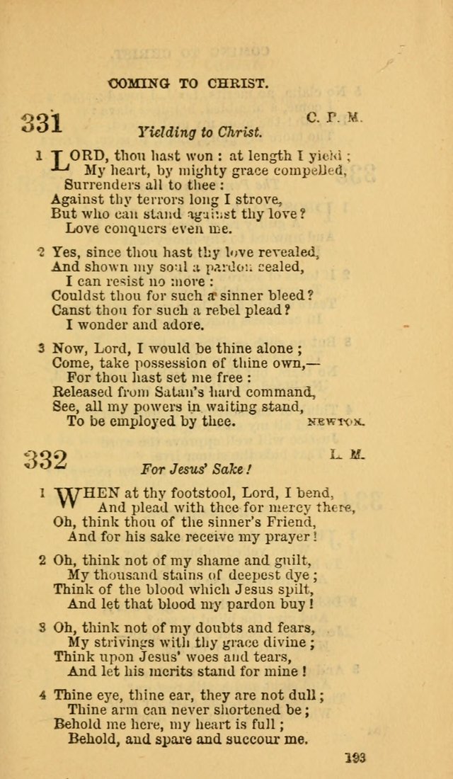 The Canadian Baptist Hymn Book page 193