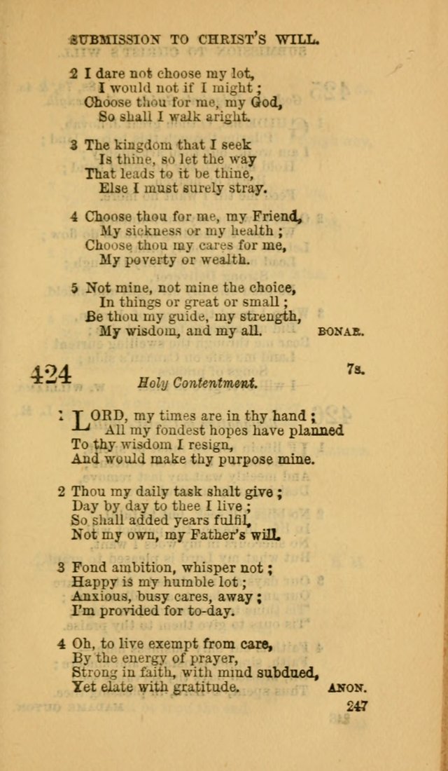 The Canadian Baptist Hymn Book page 247