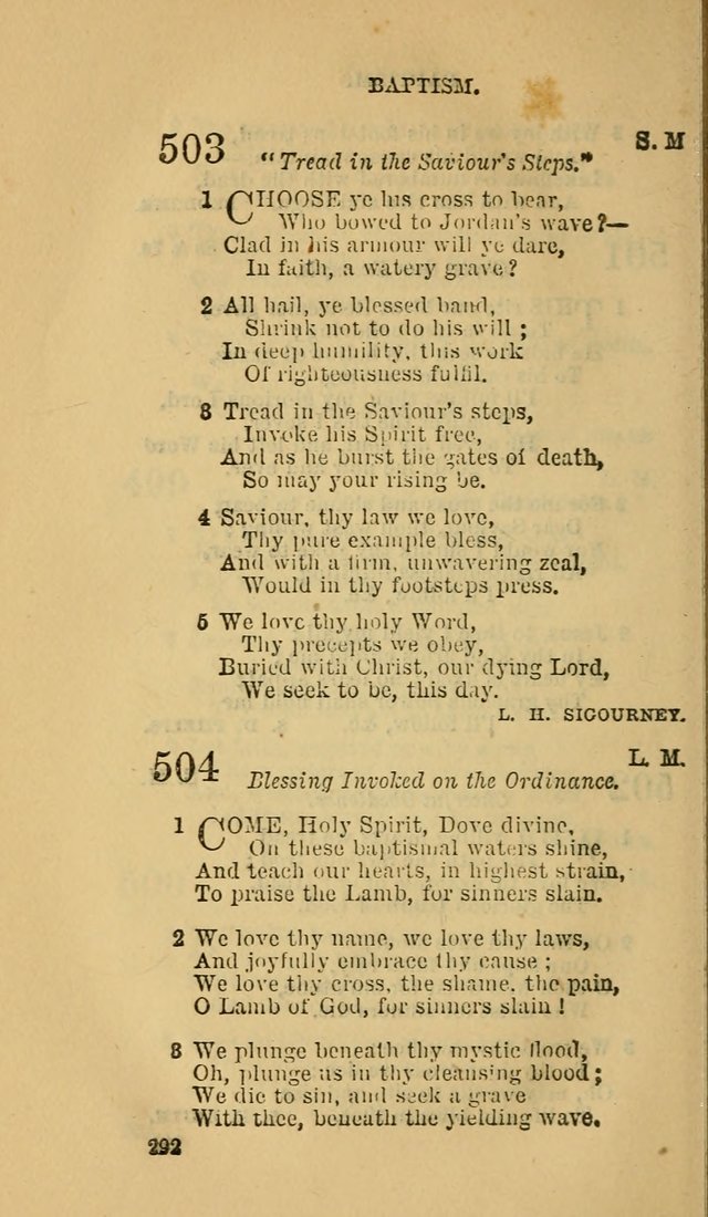 The Canadian Baptist Hymn Book page 292