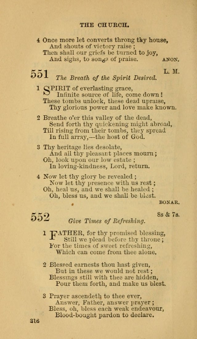 The Canadian Baptist Hymn Book page 316