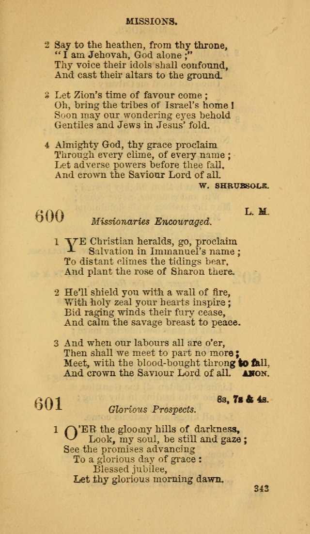 The Canadian Baptist Hymn Book page 343