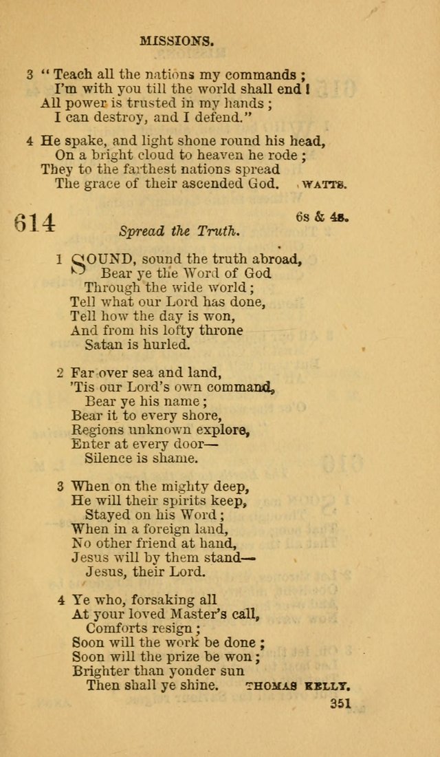 The Canadian Baptist Hymn Book page 351