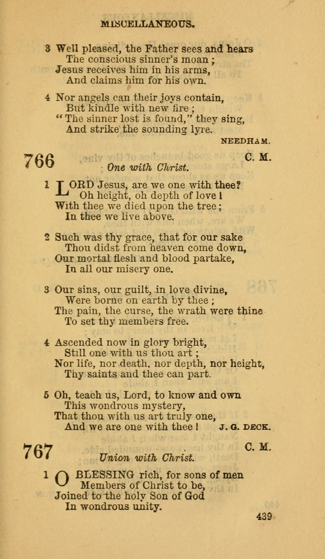 The Canadian Baptist Hymn Book page 439