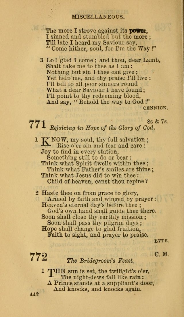 The Canadian Baptist Hymn Book page 442