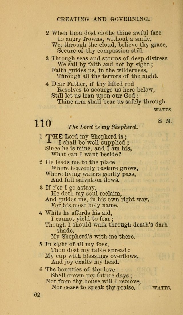 The Canadian Baptist Hymn Book page 62