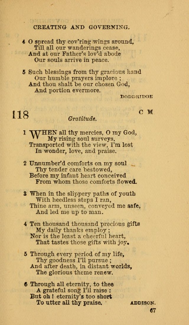 The Canadian Baptist Hymn Book page 67