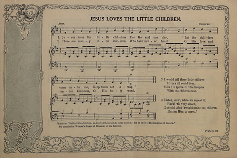 Carols: a Book of Songs and Services for the Beginners and Primary Grades of the Sunday School page 27