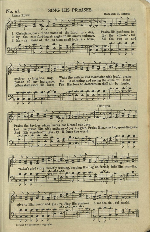 Carol Crown: for Sunday schools, revivals, singing schools, conventions page 61