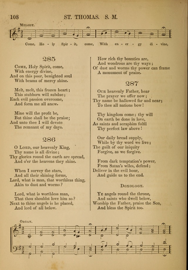 Church Choral-Book: containing tunes and hymns for congregational singing, and adapted to choirs and social worship page 108