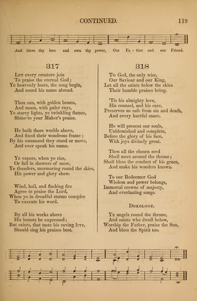 Church Choral-Book: containing tunes and hymns for congregational singing, and adapted to choirs and social worship page 119