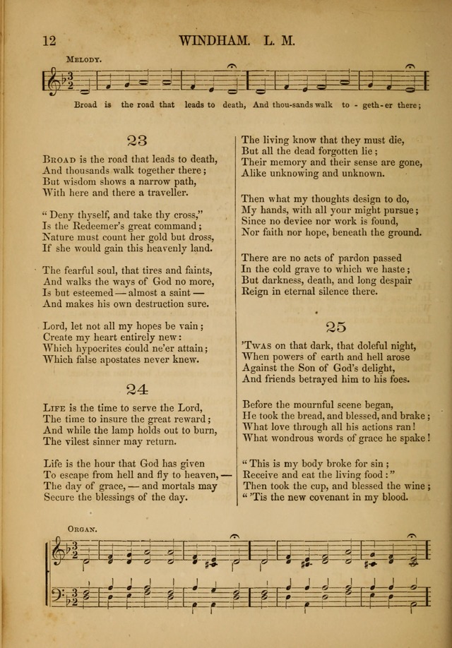 Church Choral-Book: containing tunes and hymns for congregational singing, and adapted to choirs and social worship page 12