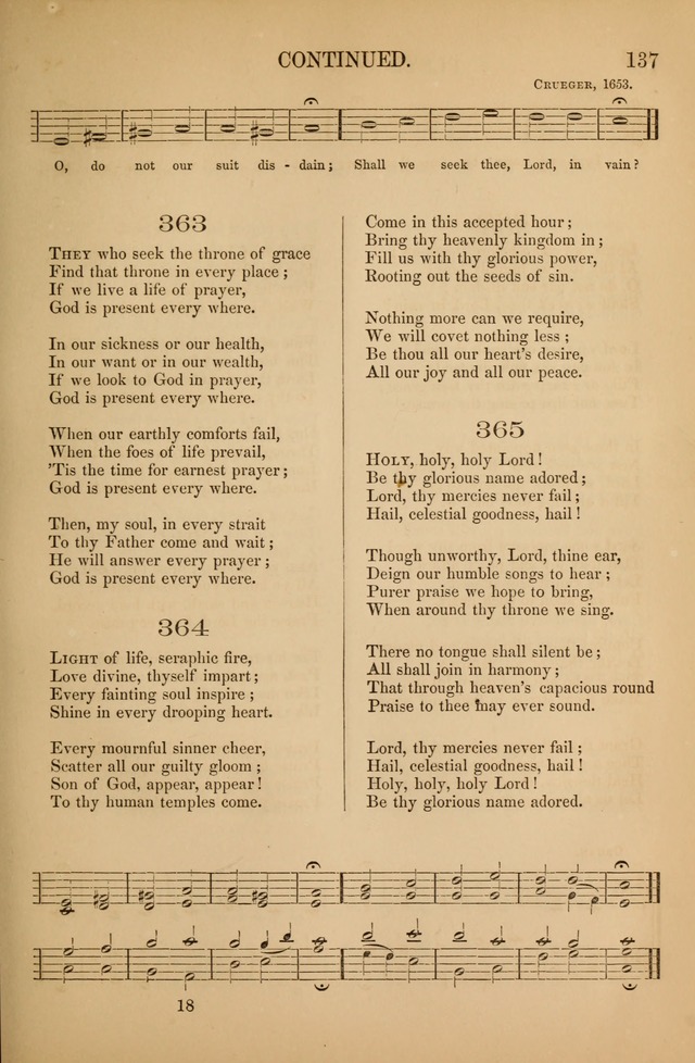 Church Choral-Book: containing tunes and hymns for congregational singing, and adapted to choirs and social worship page 137