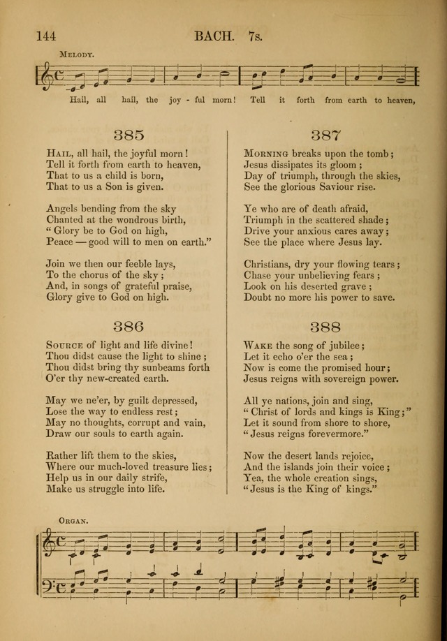 Church Choral-Book: containing tunes and hymns for congregational singing, and adapted to choirs and social worship page 144