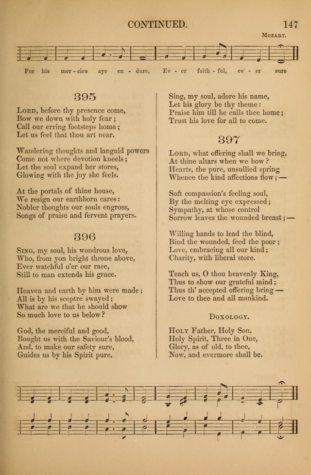 Church Choral-Book: containing tunes and hymns for congregational singing, and adapted to choirs and social worship page 147