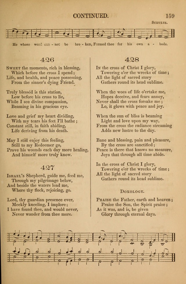 Church Choral-Book: containing tunes and hymns for congregational singing, and adapted to choirs and social worship page 159