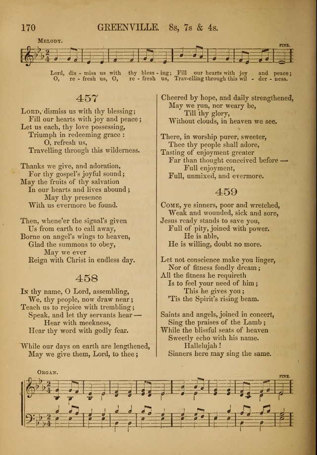 Church Choral-Book: containing tunes and hymns for congregational singing, and adapted to choirs and social worship page 170