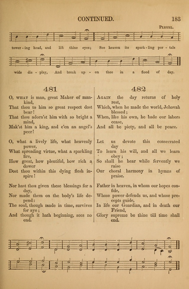 Church Choral-Book: containing tunes and hymns for congregational singing, and adapted to choirs and social worship page 183