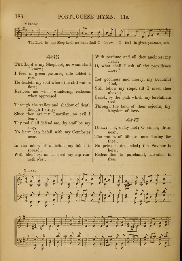 Church Choral-Book: containing tunes and hymns for congregational singing, and adapted to choirs and social worship page 186