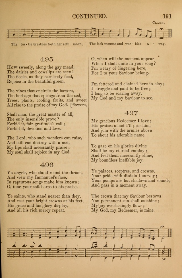 Church Choral-Book: containing tunes and hymns for congregational singing, and adapted to choirs and social worship page 191