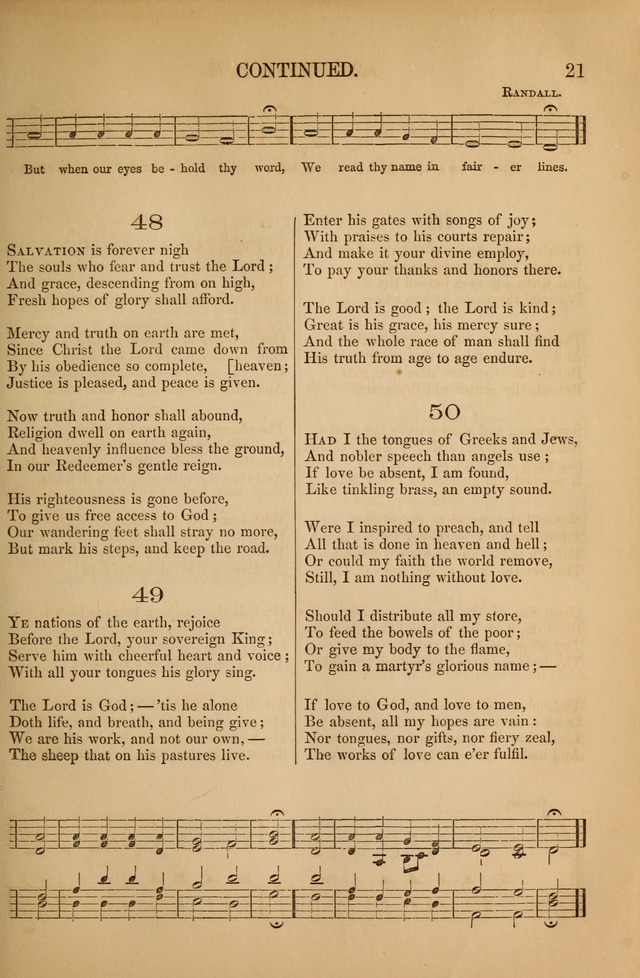 Church Choral-Book: containing tunes and hymns for congregational singing, and adapted to choirs and social worship page 21