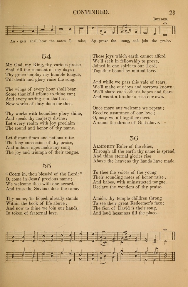 Church Choral-Book: containing tunes and hymns for congregational singing, and adapted to choirs and social worship page 23