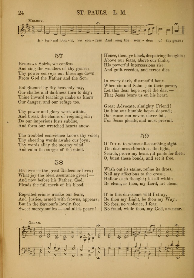 Church Choral-Book: containing tunes and hymns for congregational singing, and adapted to choirs and social worship page 24