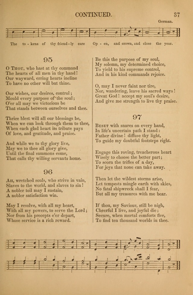 Church Choral-Book: containing tunes and hymns for congregational singing, and adapted to choirs and social worship page 37