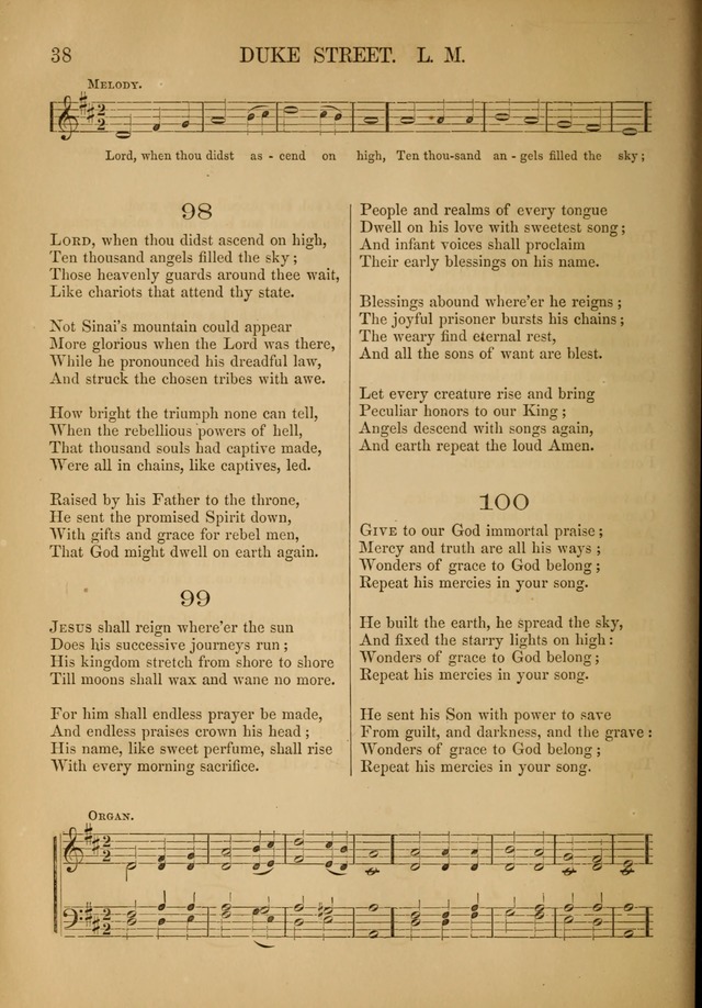 Church Choral-Book: containing tunes and hymns for congregational singing, and adapted to choirs and social worship page 38