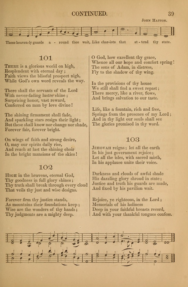 Church Choral-Book: containing tunes and hymns for congregational singing, and adapted to choirs and social worship page 39