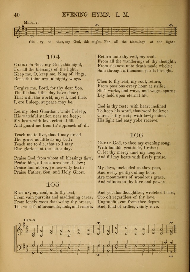 Church Choral-Book: containing tunes and hymns for congregational singing, and adapted to choirs and social worship page 40