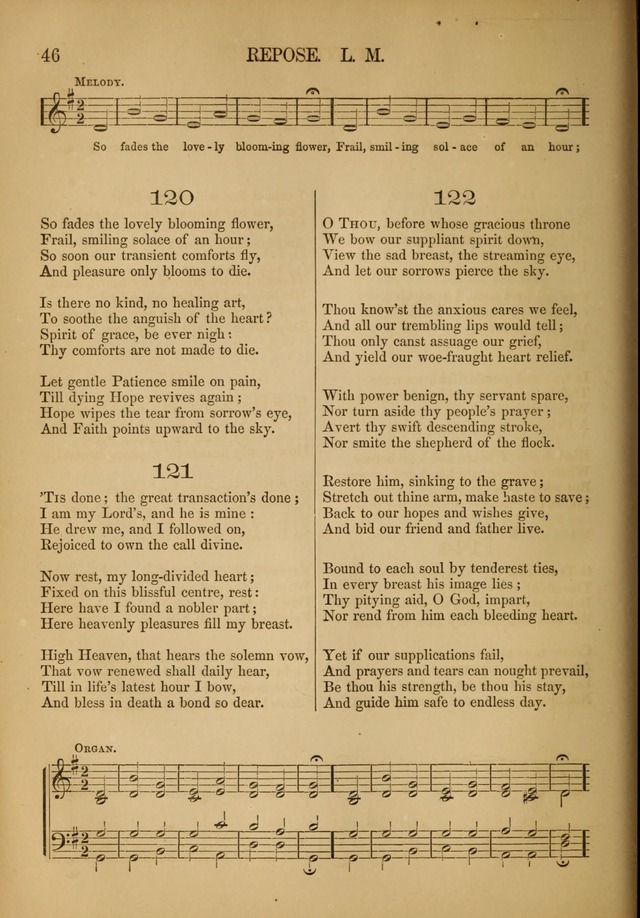 Church Choral-Book: containing tunes and hymns for congregational singing, and adapted to choirs and social worship page 46