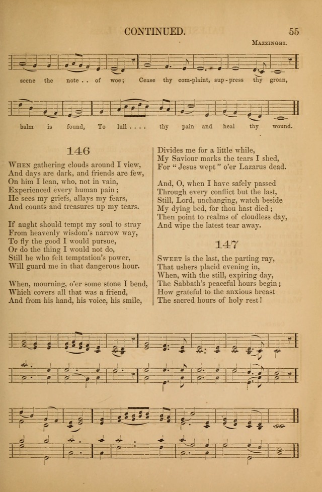 Church Choral-Book: containing tunes and hymns for congregational singing, and adapted to choirs and social worship page 55