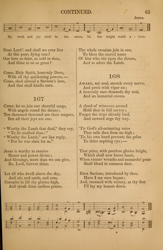 Church Choral-Book: containing tunes and hymns for congregational singing, and adapted to choirs and social worship page 63