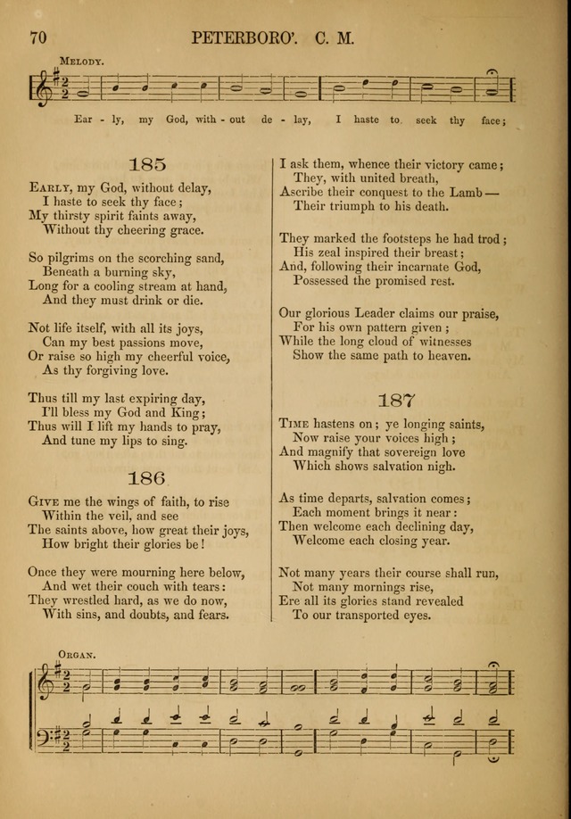 Church Choral-Book: containing tunes and hymns for congregational singing, and adapted to choirs and social worship page 70