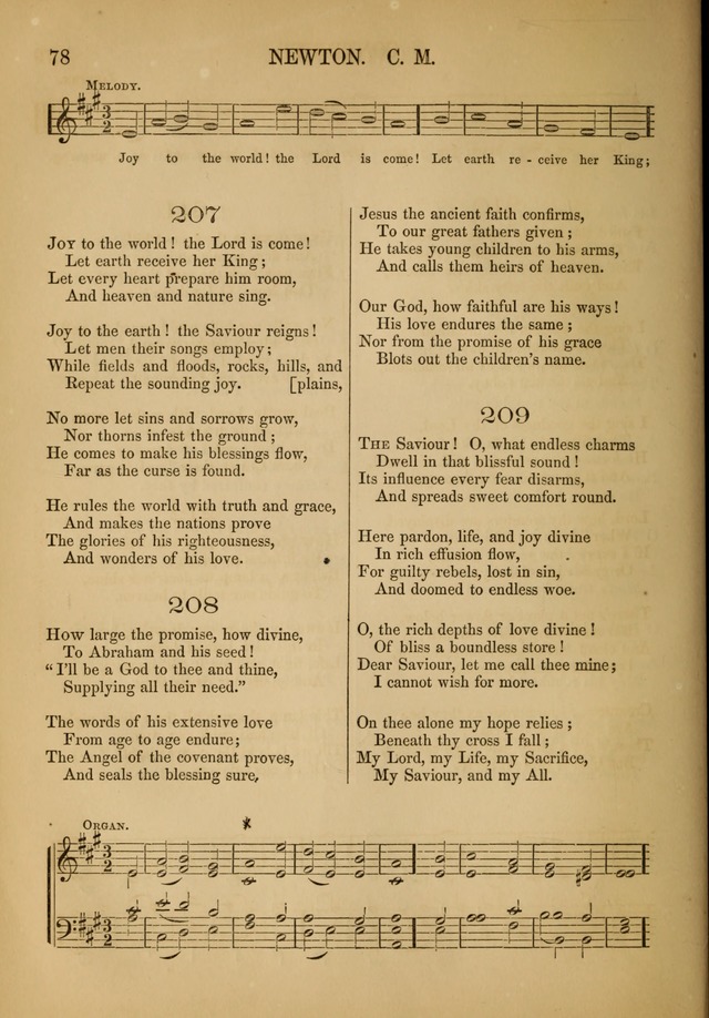 Church Choral-Book: containing tunes and hymns for congregational singing, and adapted to choirs and social worship page 78