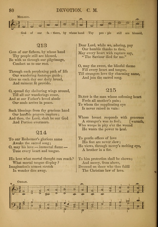 Church Choral-Book: containing tunes and hymns for congregational singing, and adapted to choirs and social worship page 80