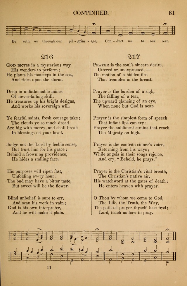 Church Choral-Book: containing tunes and hymns for congregational singing, and adapted to choirs and social worship page 81