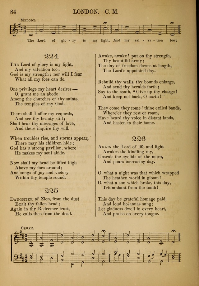 Church Choral-Book: containing tunes and hymns for congregational singing, and adapted to choirs and social worship page 84