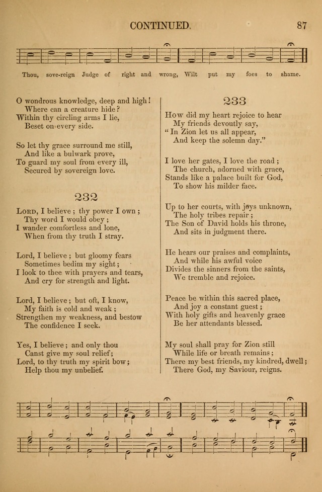 Church Choral-Book: containing tunes and hymns for congregational singing, and adapted to choirs and social worship page 87