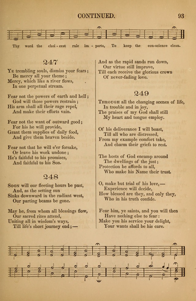 Church Choral-Book: containing tunes and hymns for congregational singing, and adapted to choirs and social worship page 93