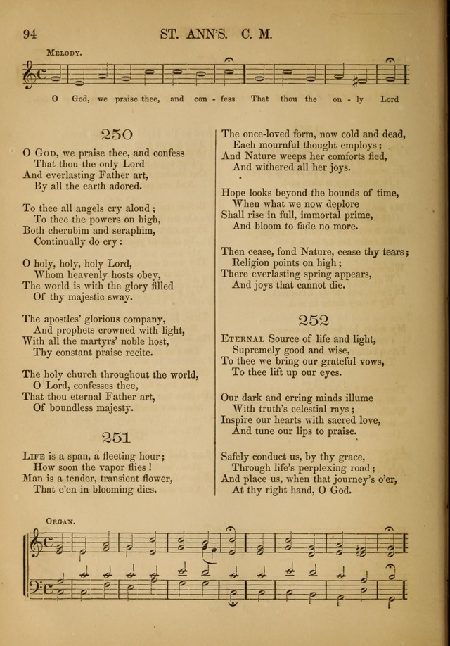 Church Choral-Book: containing tunes and hymns for congregational singing, and adapted to choirs and social worship page 94