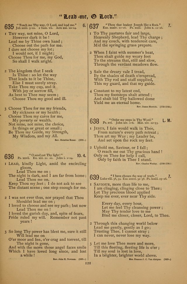 The Clifton Chapel Collection of "Psalms, Hymns, and Spiritual Songs": for public, social and family worship and private devotions at the Sanitarium, Clifton Springs, N. Y. page 121