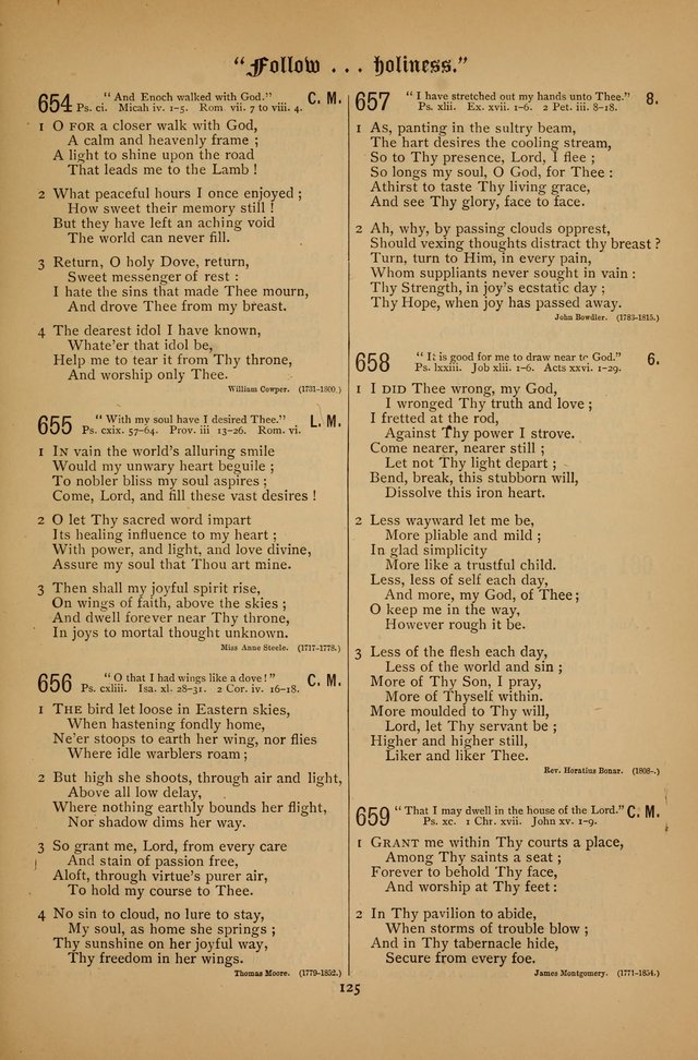 The Clifton Chapel Collection of "Psalms, Hymns, and Spiritual Songs": for public, social and family worship and private devotions at the Sanitarium, Clifton Springs, N. Y. page 125